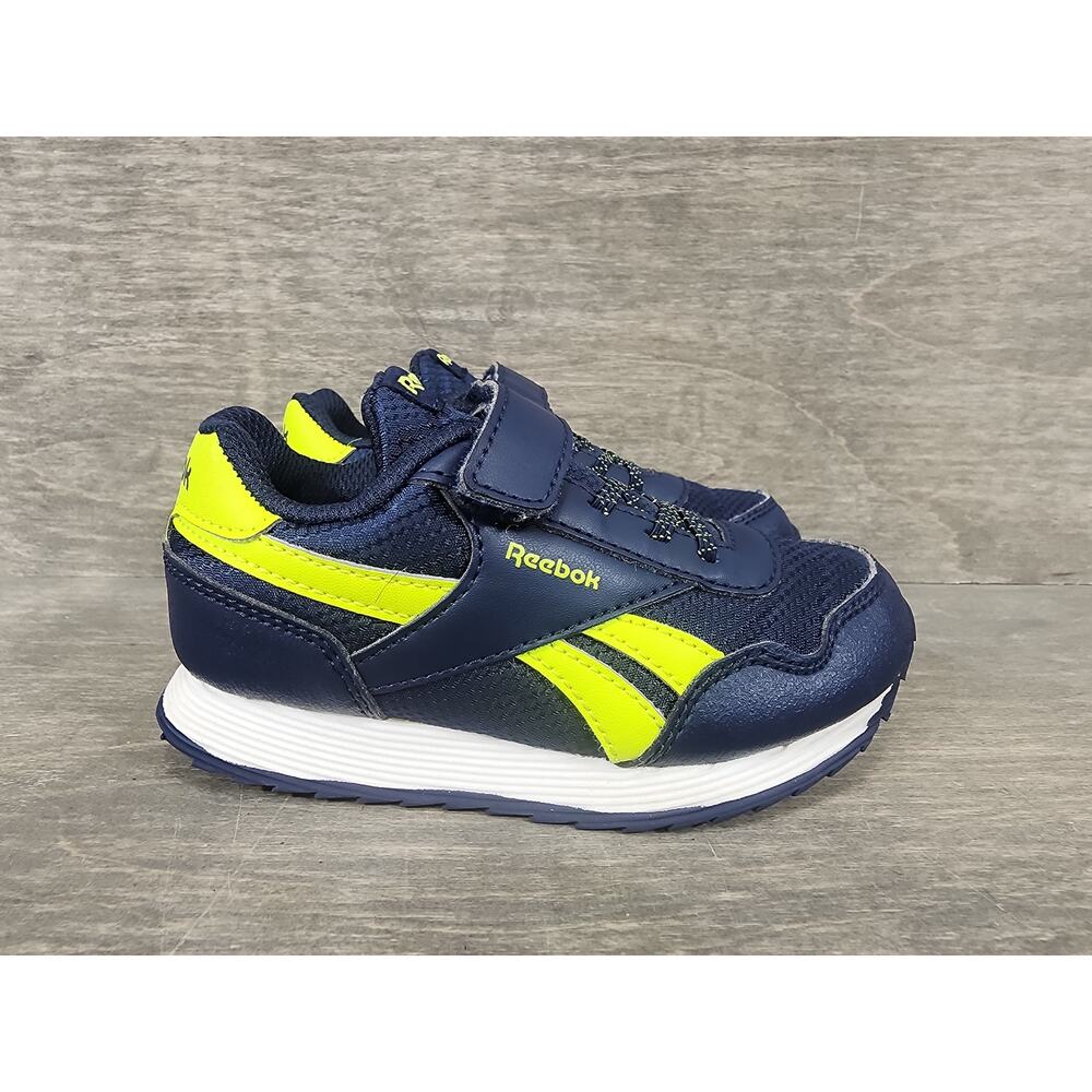 Reebok Kids' Navy and Neon Yellow Sneakers